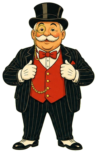 Der Bankhalter – Maskottchen von THE BIG GAME