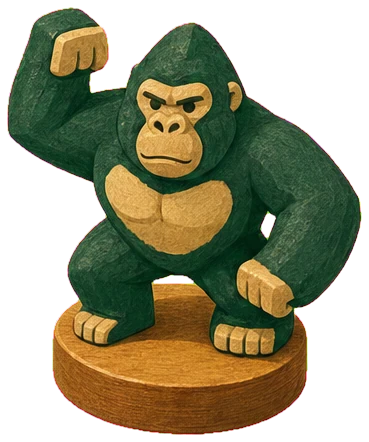 Spielfigur Gorilla-König